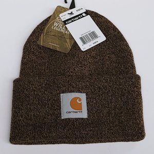 CARHARTT KNITT CUFF D. BROWN/SANDSTONE BEANIE A18